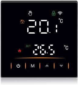Slimme Thermostaat - WIFI Verwarming - Comfort Regelen - App Bediening - 60mm Gat - Wit — thumbnail 1