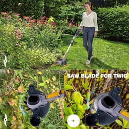 Draadloze Grasmaaier - Kantenmaaier Snoeier - Tuin Onderhoud - 3 In 1 Functionaliteit - 95 cm Lengte - Zwart — thumbnail 5