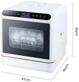 Jurrys mini vaatwasser - Afwasmachine Vrijstaand - Compact - Voor camping, kantoor of thuis, 5 wasprogramma's - 43,2 × 38,9 × 46,0 cm — thumbnail 3