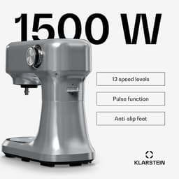 Staande Mixer - Keukenmachine Bakken - Zelf Bakken - Planetaire Mengbeweging - 5 Liter Kom - Zilver — thumbnail 2