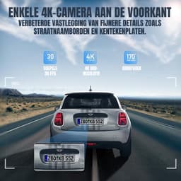 QORA® Dashcam voor Auto Voor en Achter - Dashcam - Zwart - 8cm x 4cm x 5cm — thumbnail 5