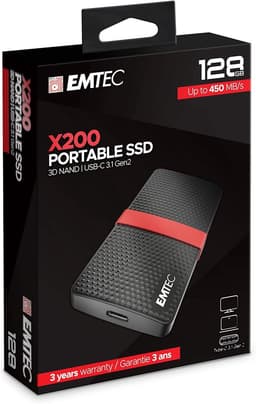 Externe SSD - Draagbare Opslag - Bestanden Overzetten - Compact En Lichtgewicht - 128 GB - Zwart — thumbnail 3