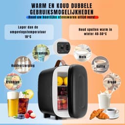 SP® Mini Koelkast - 4L Capaciteit - Minibar - Skincare Koelkast - Zwart - 29cm x 21cm x 30cm — thumbnail 5