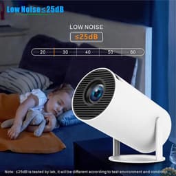 SnelShoppen - Mini-Beamer 4K Projector Android 11, Draaibaar 180° voor Buiten, 130 Inch, Wifi 5G, Bluetooth 5.0, Geschikt voor Telefoon/TV-Stick/PC/HD — thumbnail 5
