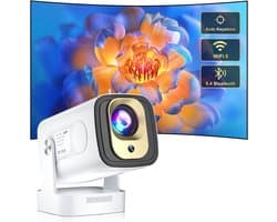 SnelShoppen - Mini Beamer Salange - Draagbare 8K Autofocus Projector met WIFI 6, Bluetooth 5.4, Auto Trapeziumcorrectie, 4K-ondersteuning, Smart Beame