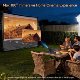 SnelShoppen - Mini Projector Met WiFi en Bluetooth, Draagbare Projector Native 1080P, 4K Ondersteuning, 180° Verstelbare Stand, Max 180 Inch Beeldsche — thumbnail 4