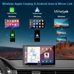 SnelShoppen - Draagbaar 9 Inch HD Touchscreen Auto Scherm met Dashcam, Draadloze Carplay & Android Auto, 4K Camera, Bluetooth, GPS, FM, 64G TF Card — thumbnail 5