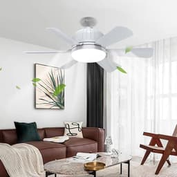 Dimbare plafondventilator (46cm) met verlichting en afstandsbediening- voorzien van 3 kleurinstellingen en 3 snelheden- plafondventilator met verlichting voor de slaapkamer. — thumbnail 3