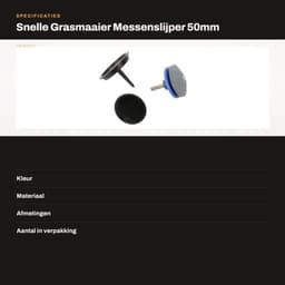 Snelle Grasmaaier Messenslijper - 50mm Slijpsteen - Voor Outdoor Gebruik - Grasmaaier Onderhoud - Geschikt voor Grastrimmers — thumbnail 2