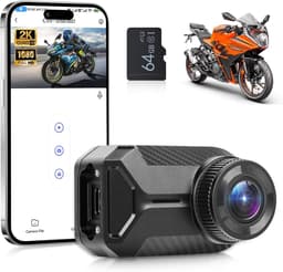 Mini-dashcam motorfiets 1080p HD - waterdicht - 110° groothoek - verbinding met mobiele app - ShopVlot — thumbnail 1