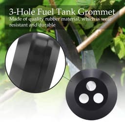 3-gaats brandstoftank-tule - vervanging voor trimmer-grasmaaier - rubber - geschikt voor brandstoftanktuit - zwart - 5 stuks/pakket — thumbnail 5