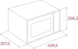 Vrijstaande Magnetron - Compacte Magnetron - Snelle Maaltijden - Mechanisch Bedieningspaneel - 20 liter - Zwart — thumbnail 2