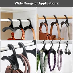 10 stuks handtas, kleerhangers, haken, kast, handtassenhouder, kledingkast PP handtashaken, opberghandtas, tashaken voor hangende rugzakken, schooltas, sjaal, riem — thumbnail 5