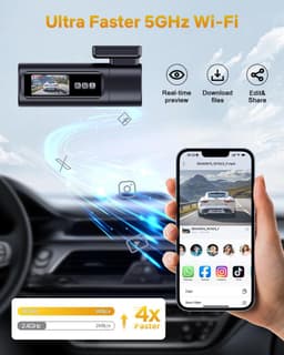 Dash Cam Auto - Autocamera Dual - Veilige Rit - Dubbele 4K Opname - 64GB SD Inbegrepen - Zwart — thumbnail 2