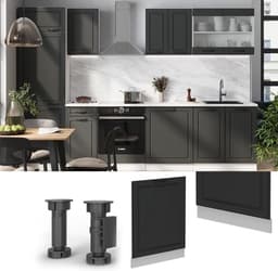 Vaatwasser Frontpaneel - Keukenfront Deurpaneel - Keuken Integratie - Specifiek R-Line Model - 45 x 81.8 cm - Antraciet — thumbnail 3