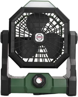 Draagbare buitenventilator met traploze snelheidsregeling, krachtige luchtstroom, campinglamp en 7800 mAh accu (voor picknick, vissen) — thumbnail 4