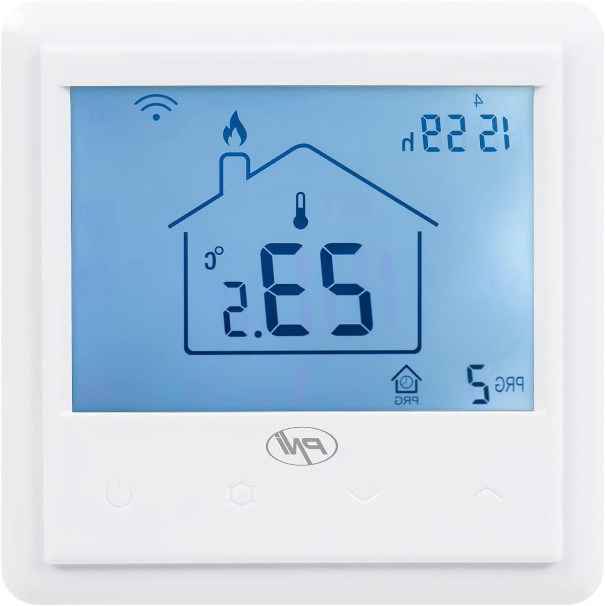 Slimme Thermostaat - Verwarming Regelaar - Vloerverwarming Instellen - App Bediening - 8.6 cm - Wit — afbeelding 1
