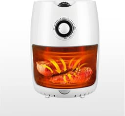 Heteluchtfriteuse Elektrisch - Olievrije Frituurpan - Gezond Koken - Snel & Gelijkmatig - 2.2 Liter - Wit — thumbnail 5