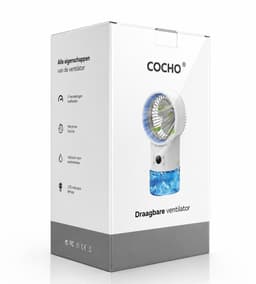 COCHO® Mini Aircooler 4-in-1 – Draagbare Luchtkoeler 420ML – LED 7 Kleuren – 3 Snelheden – Timer 2-4u – Ventilator & Luchtbevochtiger – Pro Mobiele Aircooler — thumbnail 2