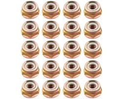 ZEYNOMAX- Moer 20 Stuks - Linkerhand Draad M10x1.25 - Vervangingen - Metaal - Slijtvast - Corrosiebestendig - Afmetingen 22x11 mm - Draadmoer