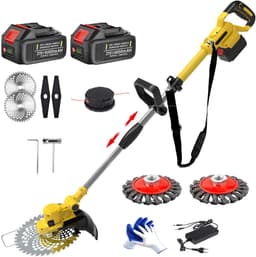 CRLYN® Grasmaaier Elektrisch - Grastrimmers met Accu - Geel — thumbnail 1