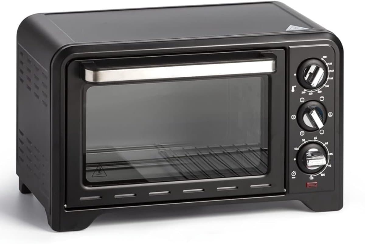 Ploutos® Oven - Elektrische Oven - Vrijstaande Elektrische Oven – Luxe Heteluchtoven met Grillfunctie - Zwart - 32cm x 47cm x 28cm — afbeelding 1