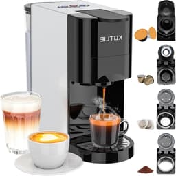 Capsule Koffiezetapparaat - Eenkopsmachine Espresso - Thuis Koffie Maken - 4-in-1 Compatibel - 800ml Tank - Zwart — thumbnail 1