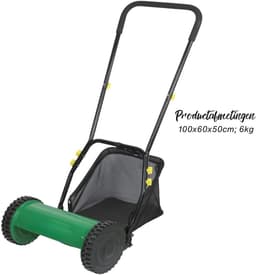 Klarven® Grasmaaier Handmatig Groen - Met Opvangbak 20 l - Stille En Milieuvriendelijke Maaiervaring, Zonder Uitstoot - Maaibreedte 30 cm - L 100 x B 60 x H 50 cm — thumbnail 2