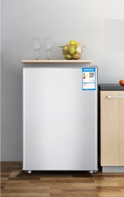 Minikoelkast met één deur 29 liter alleen koelfunctie zilverkleurig energie-efficiëntieklasse A stil met 38 decibel geschikt voor studentenkamers kantoren en slaapkamers Afmetingen 55*40*39 cm — thumbnail 3