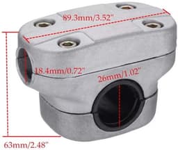 Handvat Houder Bevestig Beugel Klem - 26mm - Aluminiumlegering - Anti-roest - Geschikt voor Strimmer Trimmer Grasmaaier - 26mm — thumbnail 4