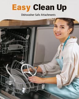SnelShoppen - Keukenmachine 6,5L Roestvrijstaal, 10 Snelheden Deegmachine met Pulsfunctie, Kneedmachine incl. 3-delige Patisserieset voor Bakplezier i — thumbnail 3