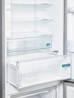 SIEMENS KG49NXIBF XXL staande koel-vriescombinatie iQ300, vrijstaande koelcombinatie met vriesvak onder 203 x 70 cm, 311 l koelen, 129 l vriezen, NoFrost, hyperFresh, flessenrek, roestvrij staal — thumbnail 3