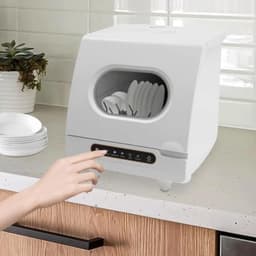 Compacte Vaatwasser - Mini Afwasmachine - Snel Afwassen - Zonder Installatie - 46 cm - Wit — thumbnail 4