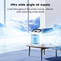Mini Airconditioner - Persoonlijke Koeler - Persoonlijke Verkoeling - Stille USB Oplaadbaar - 26 x 15 x 26 cm - Wit — thumbnail 4