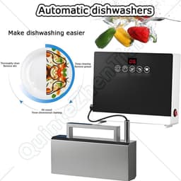 Draagbare Vaatwasser - Keuken Reiniger - Efficiënt Afwassen - Multifunctionele Reiniging - 360W Vermogen - Zilverkleurig — thumbnail 5