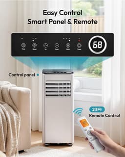Mobiele Airco 10000 BTU – 4-in-1 Airconditioner – Stil – Slaapmodus – 24-uurs Timer – Wit/Zwart — thumbnail 5