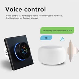 Slimme Thermostaat - WiFi Thermostaat - Verwarming Regelen - App Afstandsbediening - AC 95-240V - Zwart — thumbnail 4