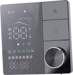 Slimme Thermostaat - Energiebesparende Regelaar - Comfort Verwarmen - AI Leert Gewoonten - 88x88 mm - Wit — thumbnail 5
