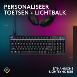 Logitech G316 X 98 - Gaming Toetsenbord - Linear - USB C - QWERTY - Zwart — thumbnail 4