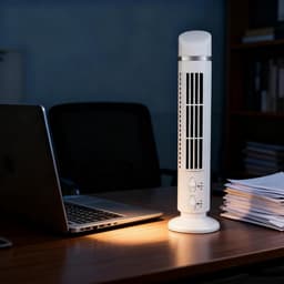 Bladloze oscillerende torenventilator - Draagbare, stille USB-koelventilator voor kantoorgebruik — thumbnail 3