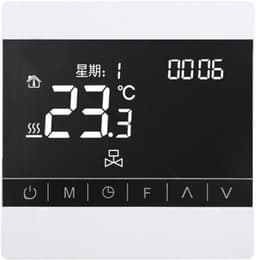 Slimme Thermostaat - Temperatuurregelaar - Vloerverwarming Regelen - Anti-interferentie Chip - 8.6 x 8.6 cm - Wit — thumbnail 1