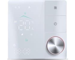 Slimme Thermostaat Vloerverwarming - Wifi Thermostaat App Controle - Energie Besparen - AI Smart Learning - 88 x 88 mm