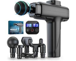 Massagepistool - Spierherstel Tool - Spierontspanning - 30 Intensiteitsniveaus - 8 Uur Werktijd - Zwart