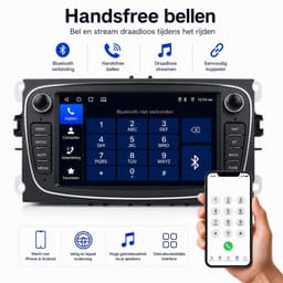 CarPlay geschikt voor Ford Mondeo S-max Mondeo Galaxy Focus | Zilver | 2007 t/m 2014 | Android & Google Playstore | 4GB - 64GB | Draadloos Apple Carplay & Android auto | 1GB + 16GB | 2007 2008 2009 2010 2011 2012 2013 2014 | Bluetooth & Wifi — thumbnail 2