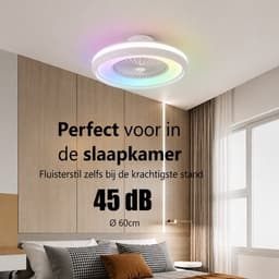 Freelight - Plafondventilator Ventola Tuya Ø 60 cm RGB wit — thumbnail 4