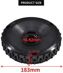 Dailygoods- Grasmaaier Vervangingsonderdeel - Compatibel met Husqvarna Automower - Ø 185 mm - ABS-kunststof - Eenvoudig te installeren - OEM-nummer 574465104 - Maaierblad — thumbnail 4
