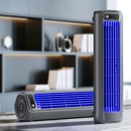Luchtkoeler - Draagbare airconditioner - Persoonlijke Koeler - 3 in 1 mini Mobiele airco - Stille draagbare airconditioner met 3 snelheden - Bladloze verticale luchtcirculatie - Voor slaapkamer keuken en kantoor - Abrikoos — thumbnail 5
