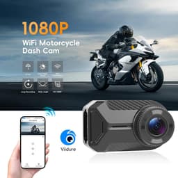 SnelShoppen - CAMECHO Mini Motorfiets Dashcam 1080P IP66 Waterdicht Voorzijde Camera zonder Display, 110° Groothoek Nachtzicht, WiFi App, Loopopname, — thumbnail 5