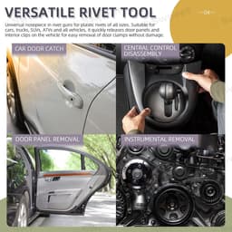 SnelShoppen - 46-delige Poly Rivet Gun Set - Multifunctionele Rivet Verwijder Tool voor Plastic en Metalen Clips - Inclusief Rivet Gun voor Veilig Geb — thumbnail 3