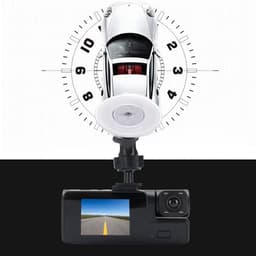 SnelShoppen - 3 Kanaals Dashboard Camera 1080p, Voor- en Achtercamera, Wifi Dashcam met 2 Inch LCD Scherm, Reverse View, Ondersteunt 128GB SD Kaart — thumbnail 2